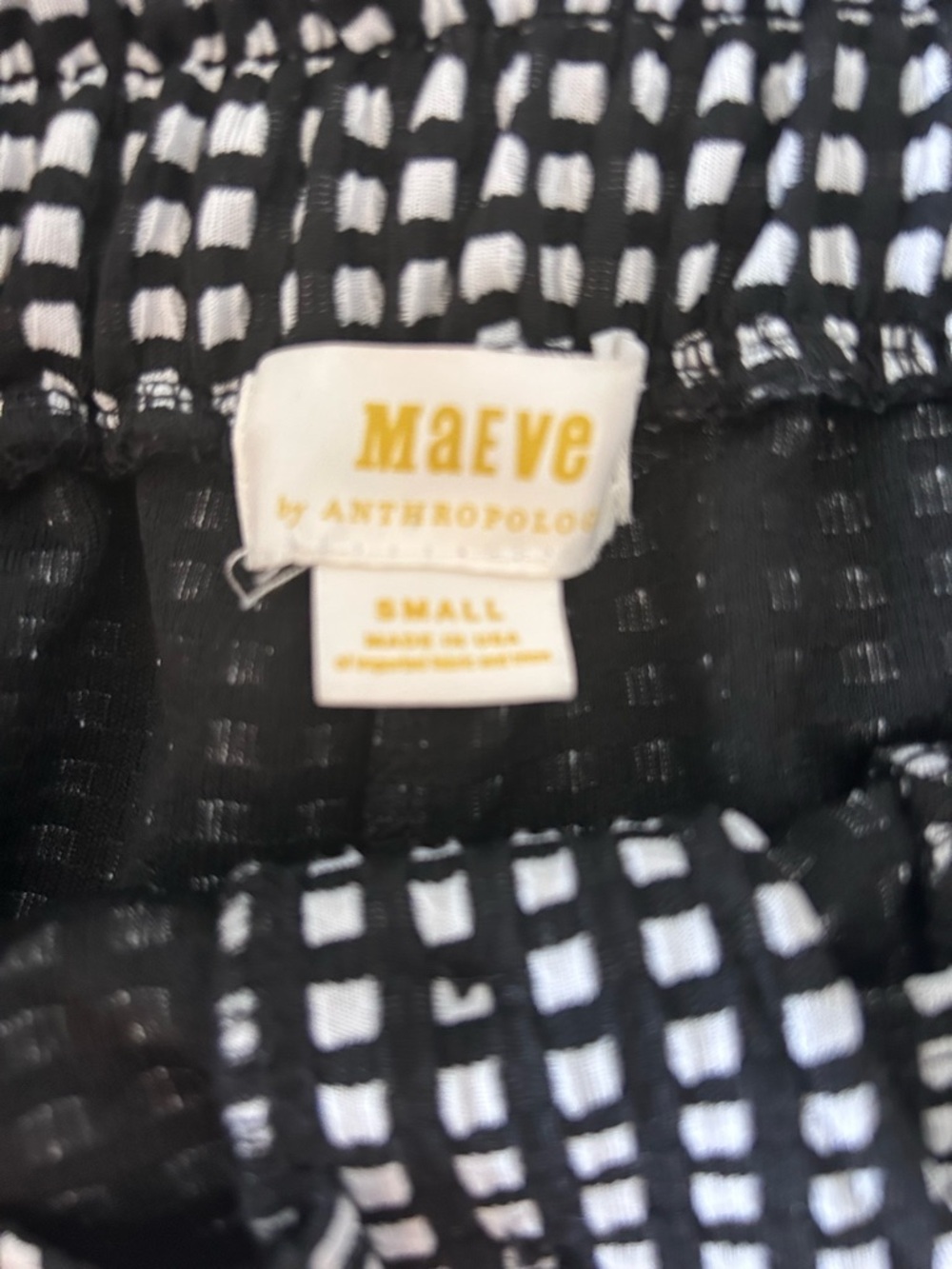 Anthropologie Maeve Orwell Wide-Leg Cropped Checkered Pants Women’s Size Small - Picture 7 of 9